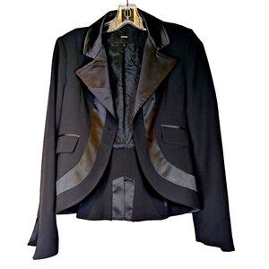 IDENTIFY Black and Satin Fancy Jacket Tuxedo style Size 4